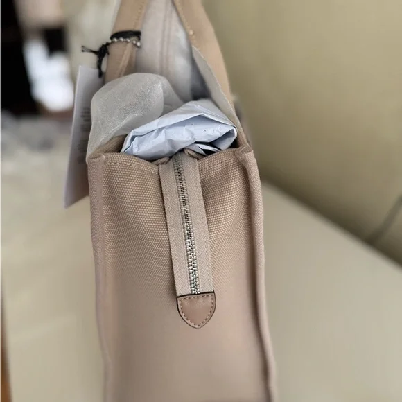 Coach Tan Cargo Tote with Embroidered Logo - Picture 7 of 9